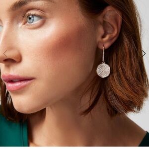 White House Black Market Silver Crystal Earrings